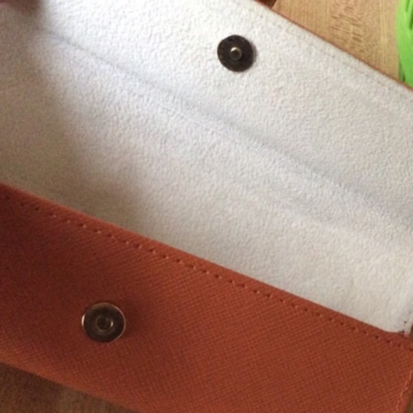 Tory Burch sunglass case and pouch mini cute thin orange luxury summer shades - Picture 4 of 6